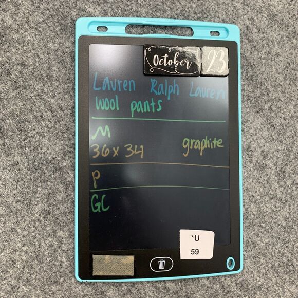 LRL Lauren Ralph Lauren Dress Pants Mens 36x33 Gray Wool Blend Career Business - Picture 9 of 10